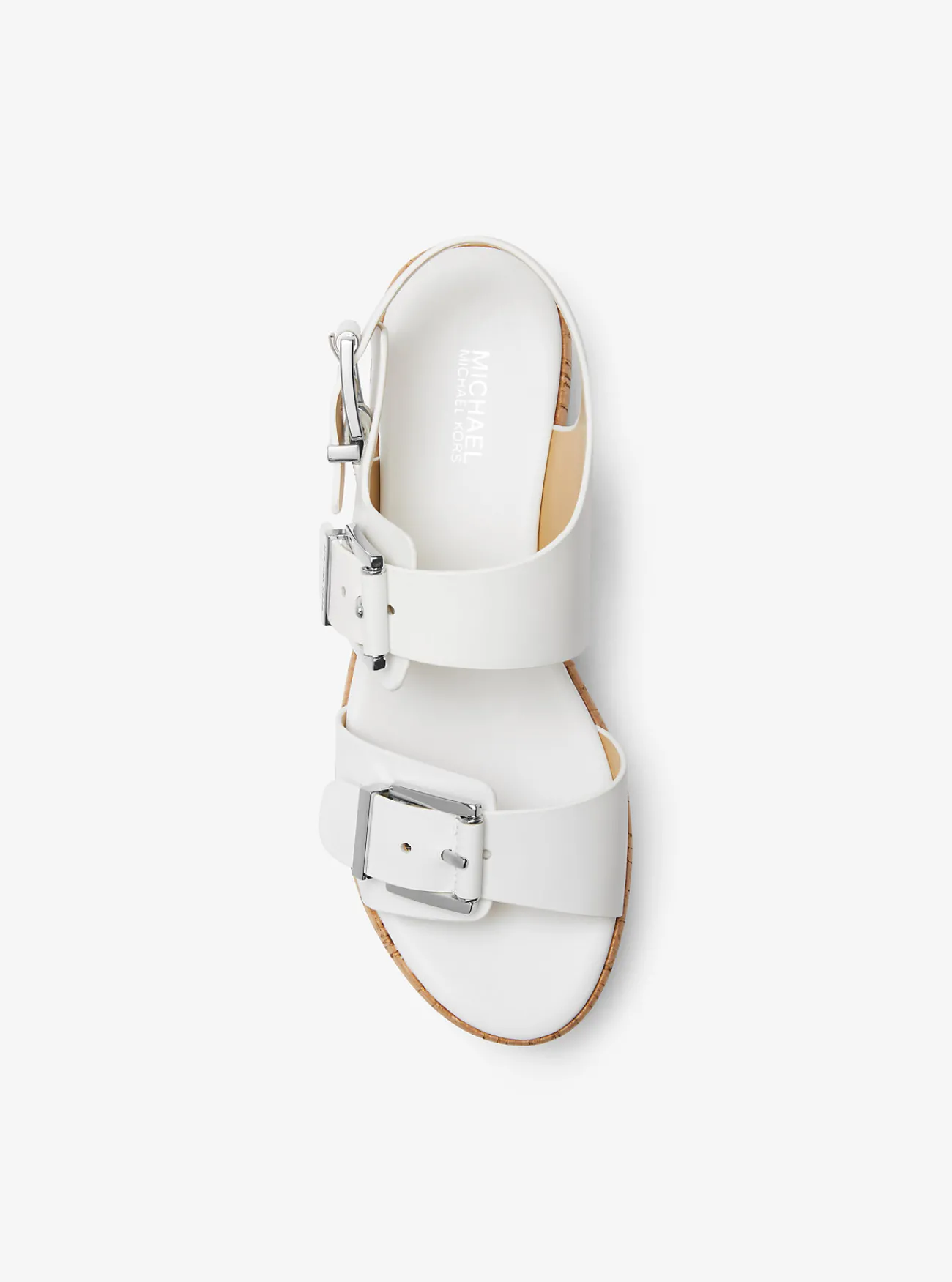 Michael Kors Sandaal Colby van leer met plateauzool OPTISCHWIT Discount