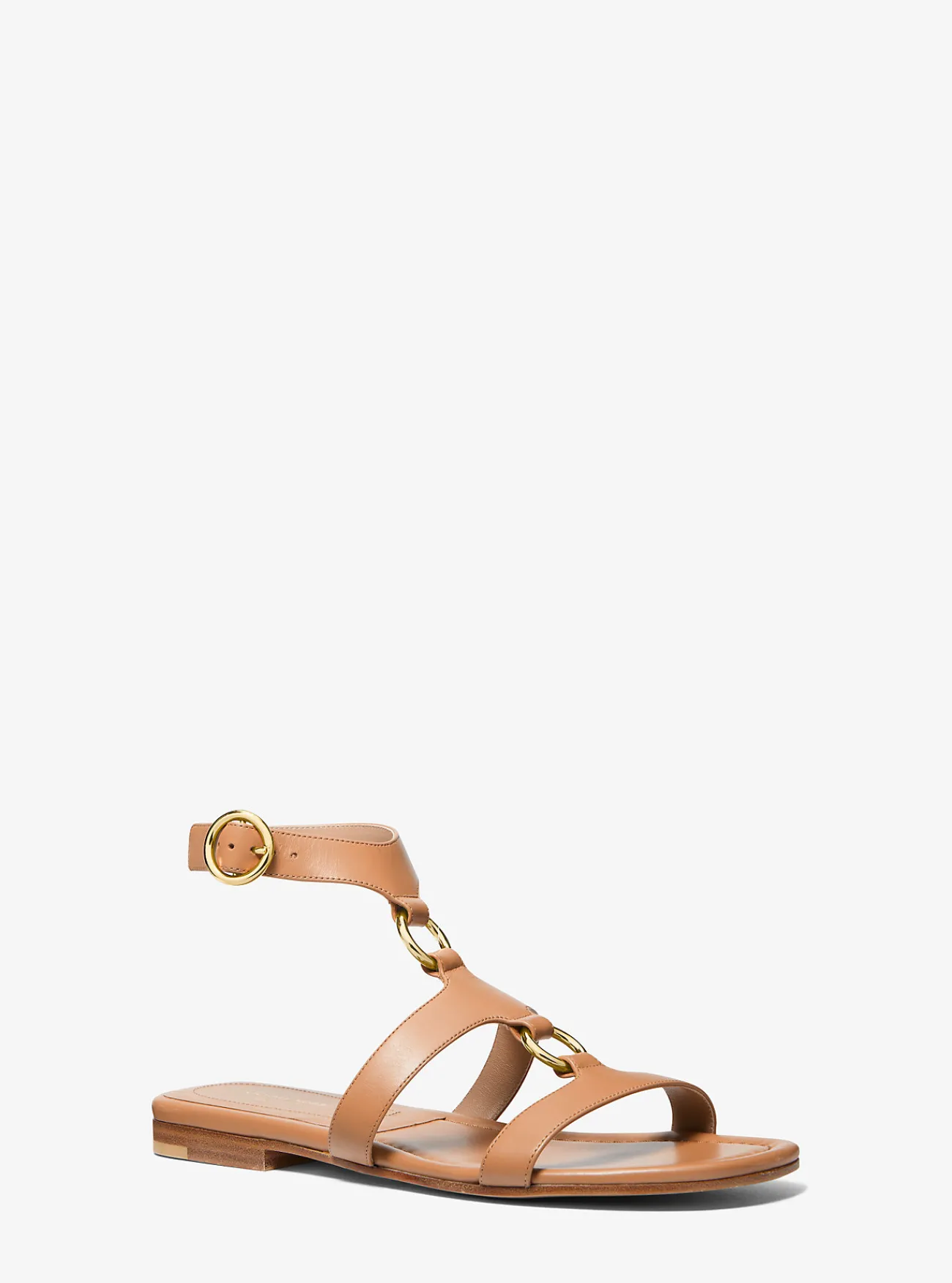 Michael Kors Sandaal Dusty van leer met ringen GEBRUIND Discount