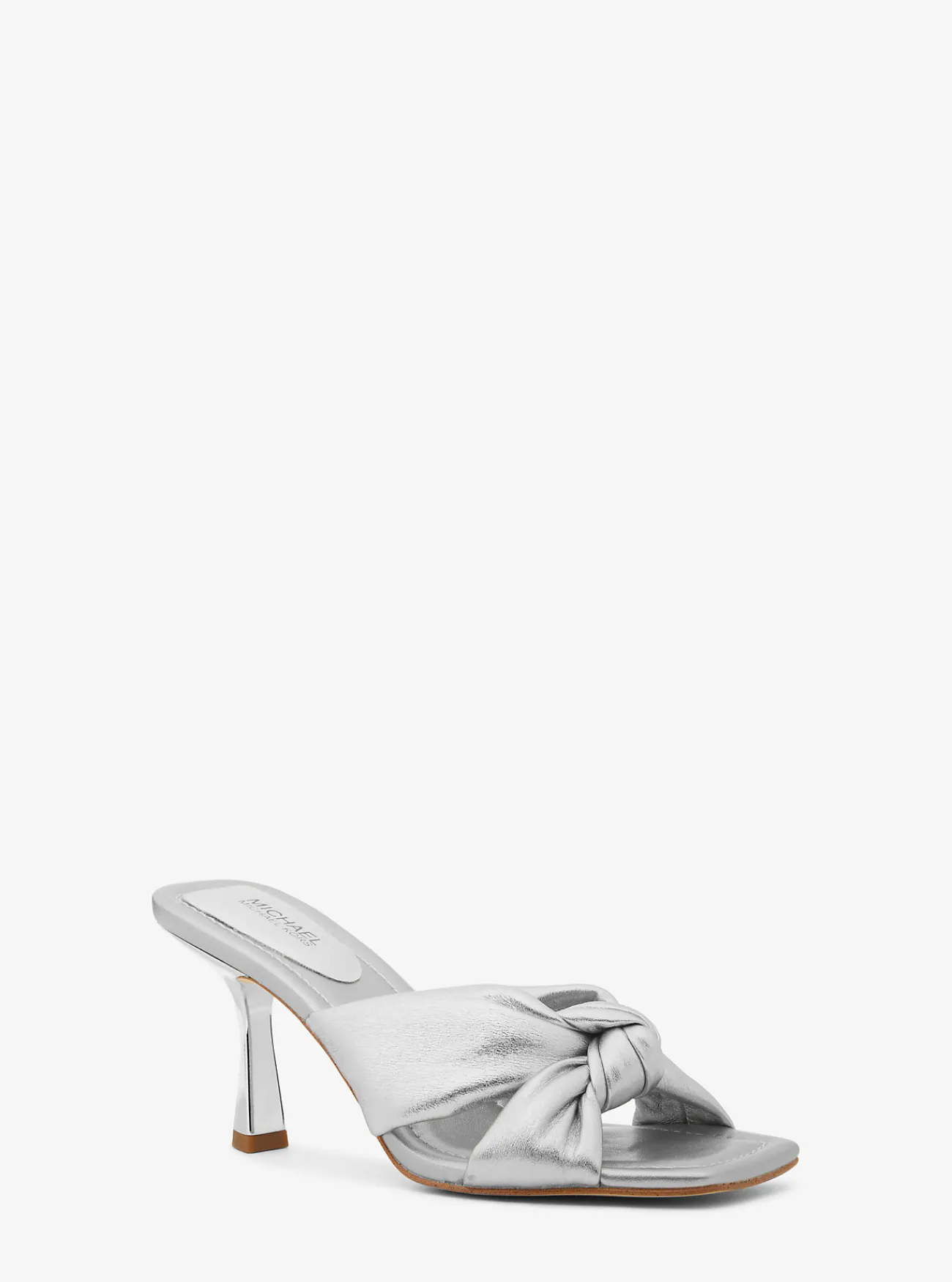 Michael Kors Sandaal Elena van metallic leer ZILVER Sale