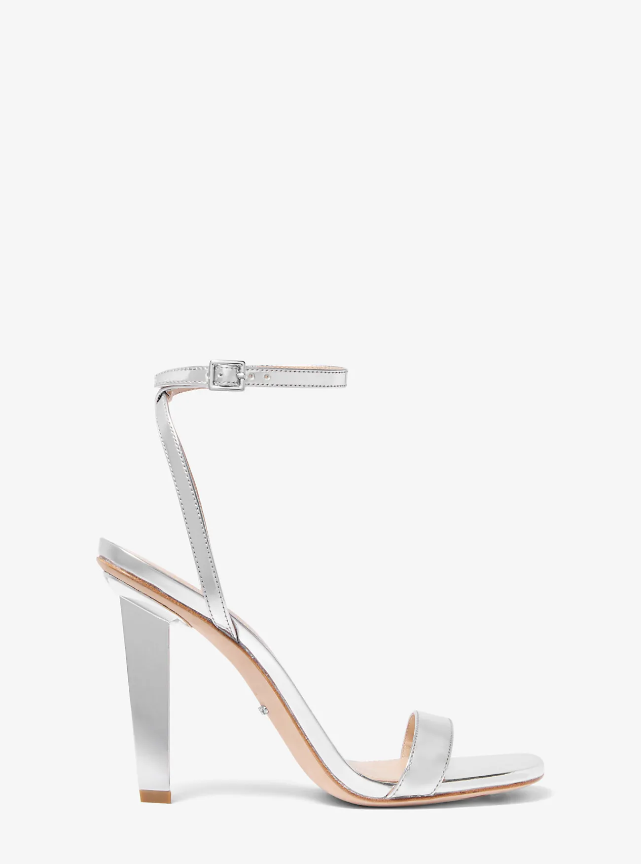Michael Kors Sandaal Halle van specchio-leer ZILVER Sale