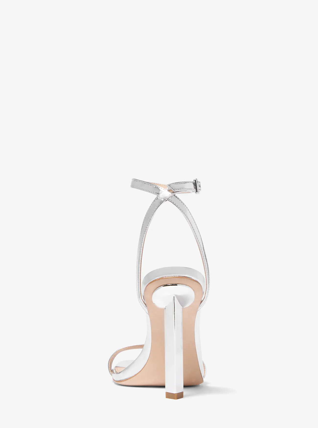 Michael Kors Sandaal Halle van specchio-leer ZILVER Sale