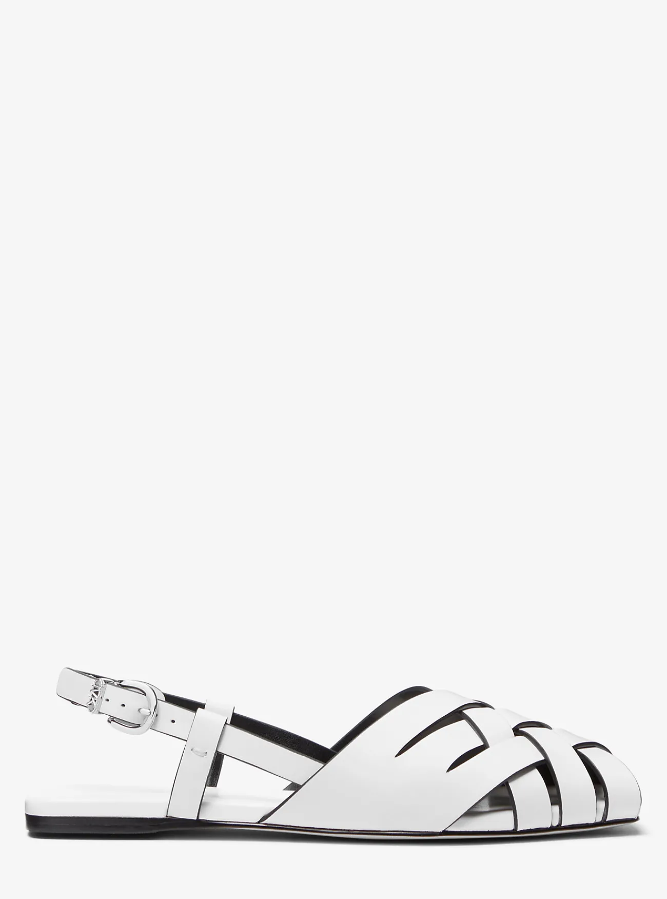 Michael Kors Sandaal Irene van geweven leer met slingback OPTISCHWIT Discount