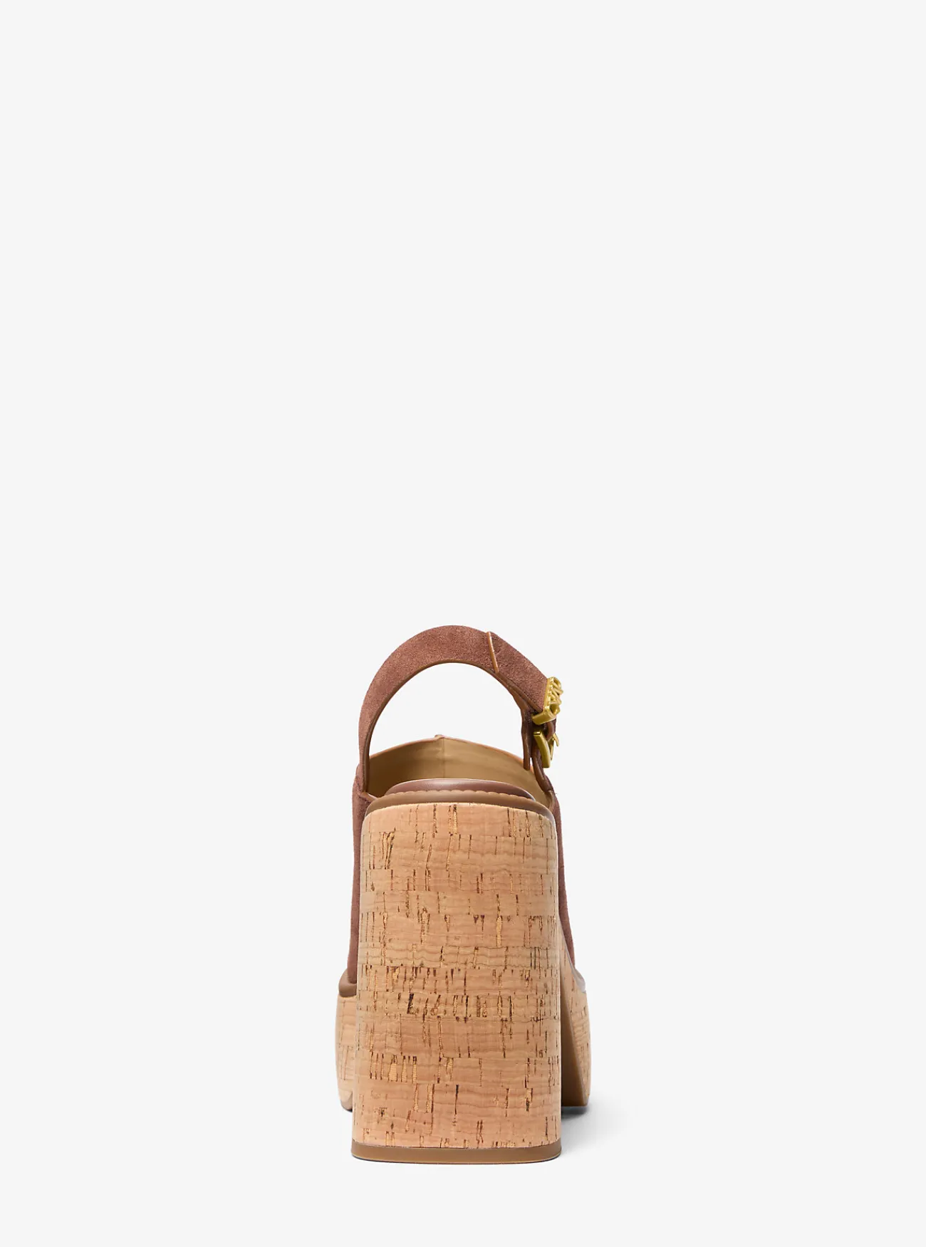 Michael Kors Sandaal Leia van suède met plateauzool LUGGAGE Best