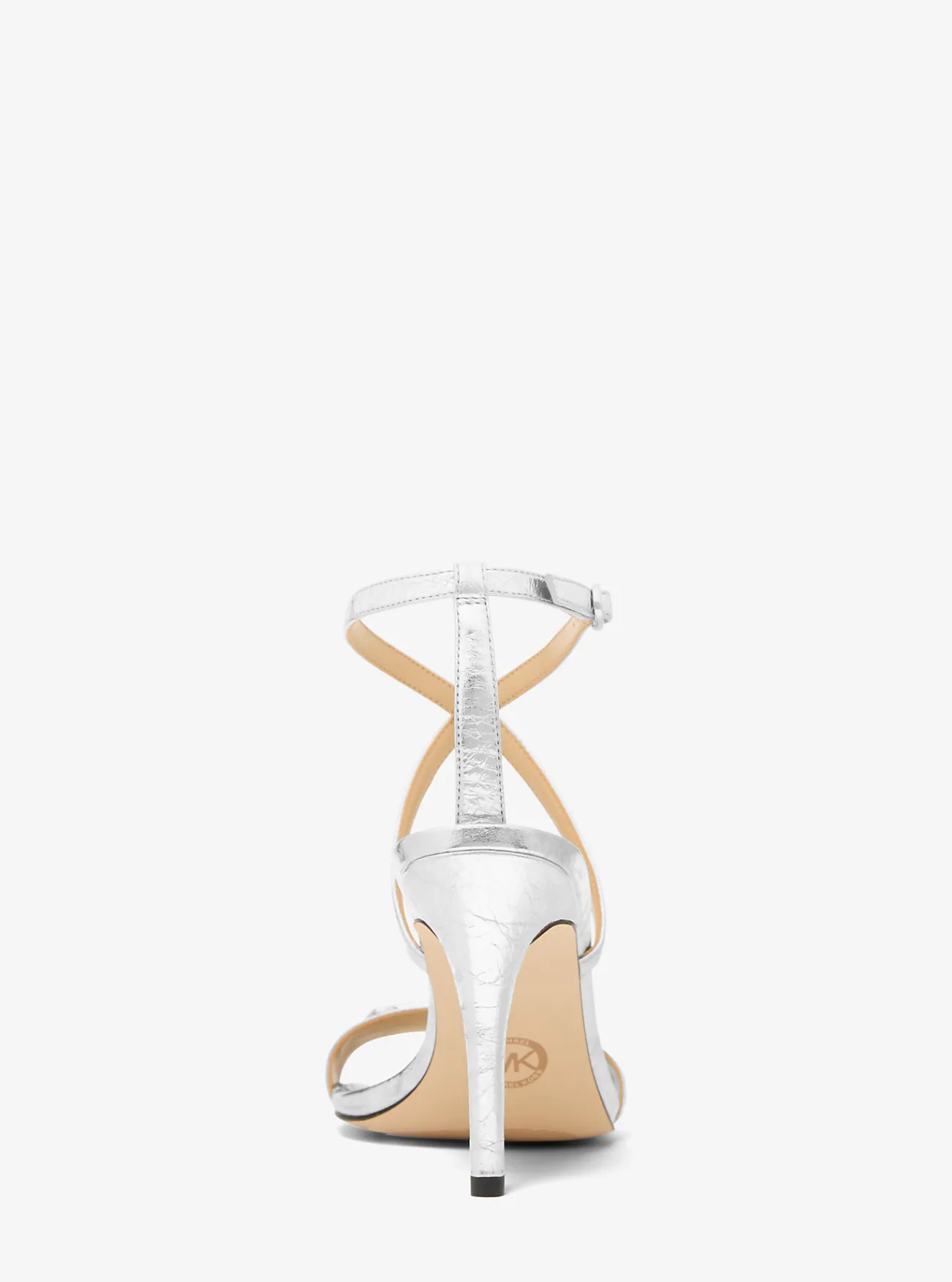 Michael Kors Sandaal Lena van metallic leer ZILVER Sale
