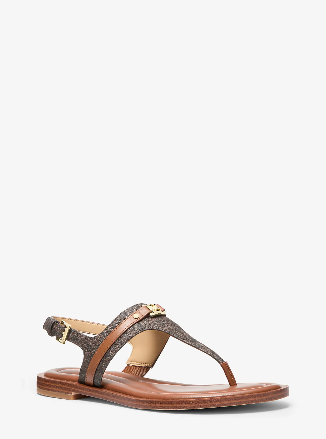 Michael Kors Sandaal Mandy met kenmerkend logo en T-bandje Outlet