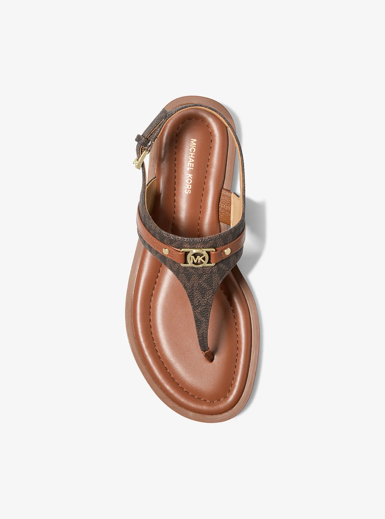 Michael Kors Sandaal Mandy met kenmerkend logo en T-bandje Outlet