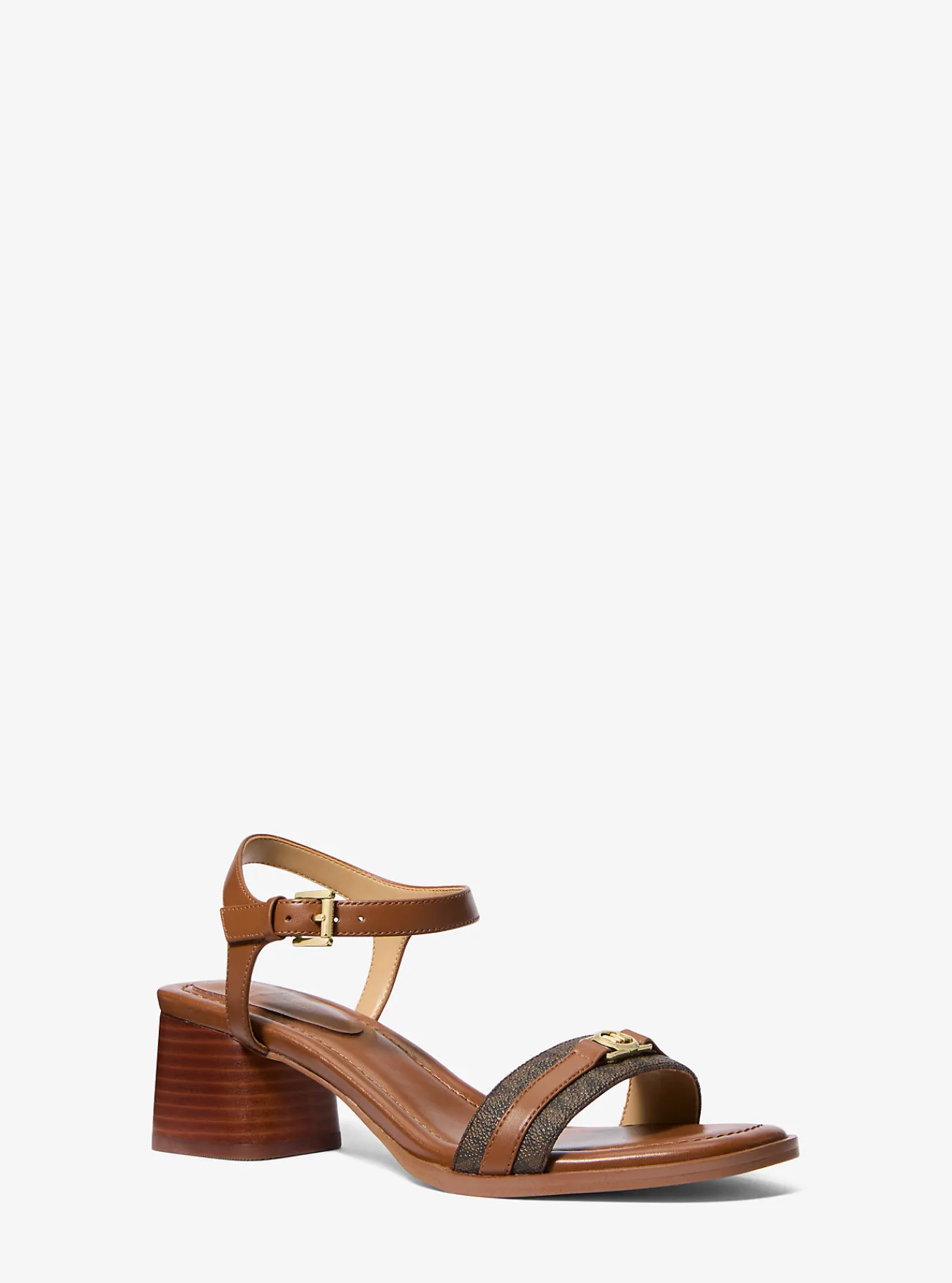 Michael Kors Sandaal Mandy van leer met kenmerkend logo Fashion