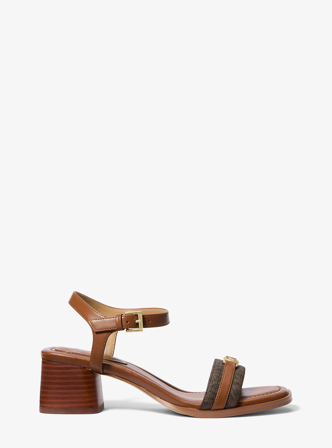 Michael Kors Sandaal Mandy van leer met kenmerkend logo Fashion