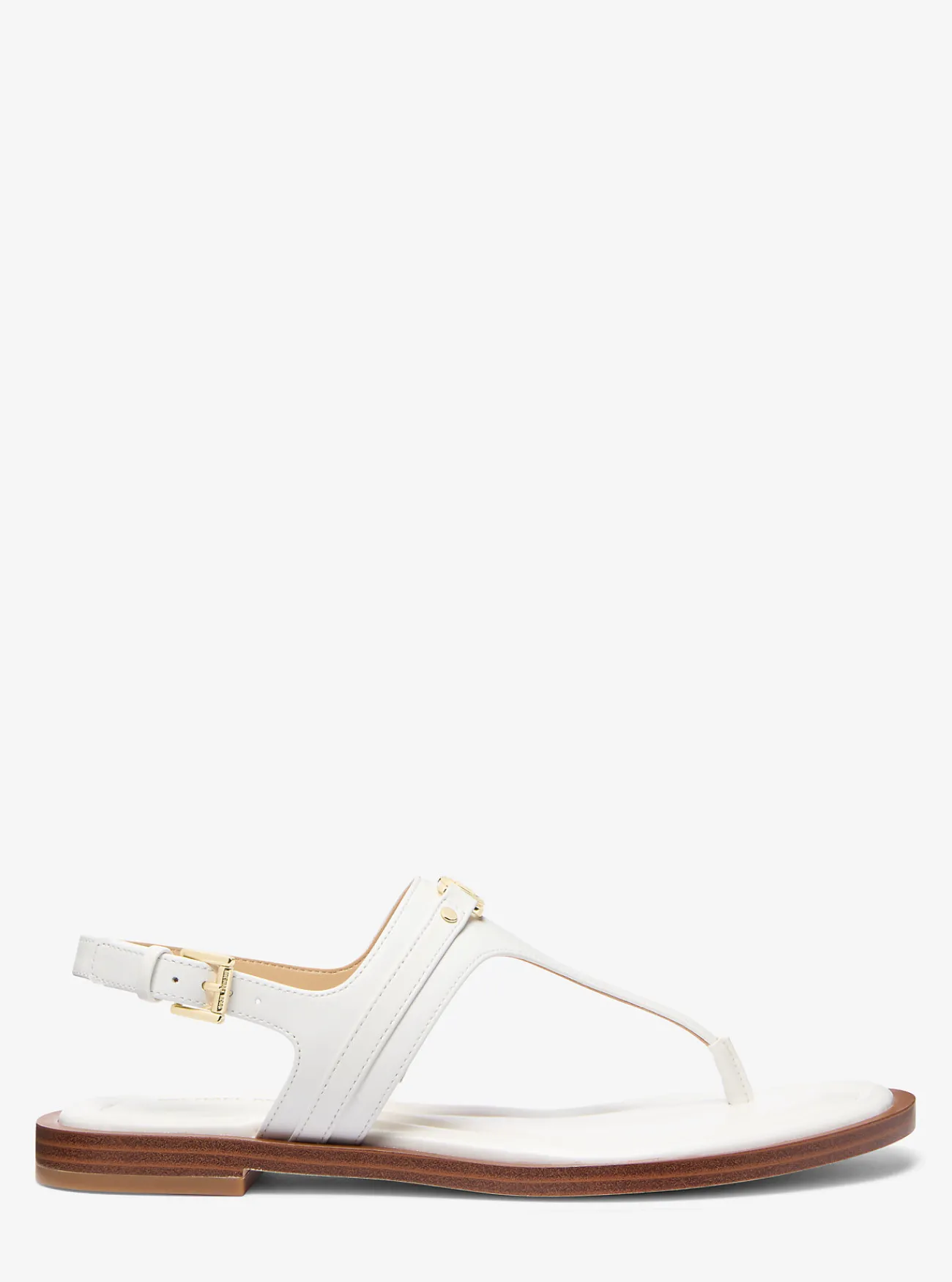 Michael Kors Sandaal Mandy van leer met T-bandje OPTISCHWIT New
