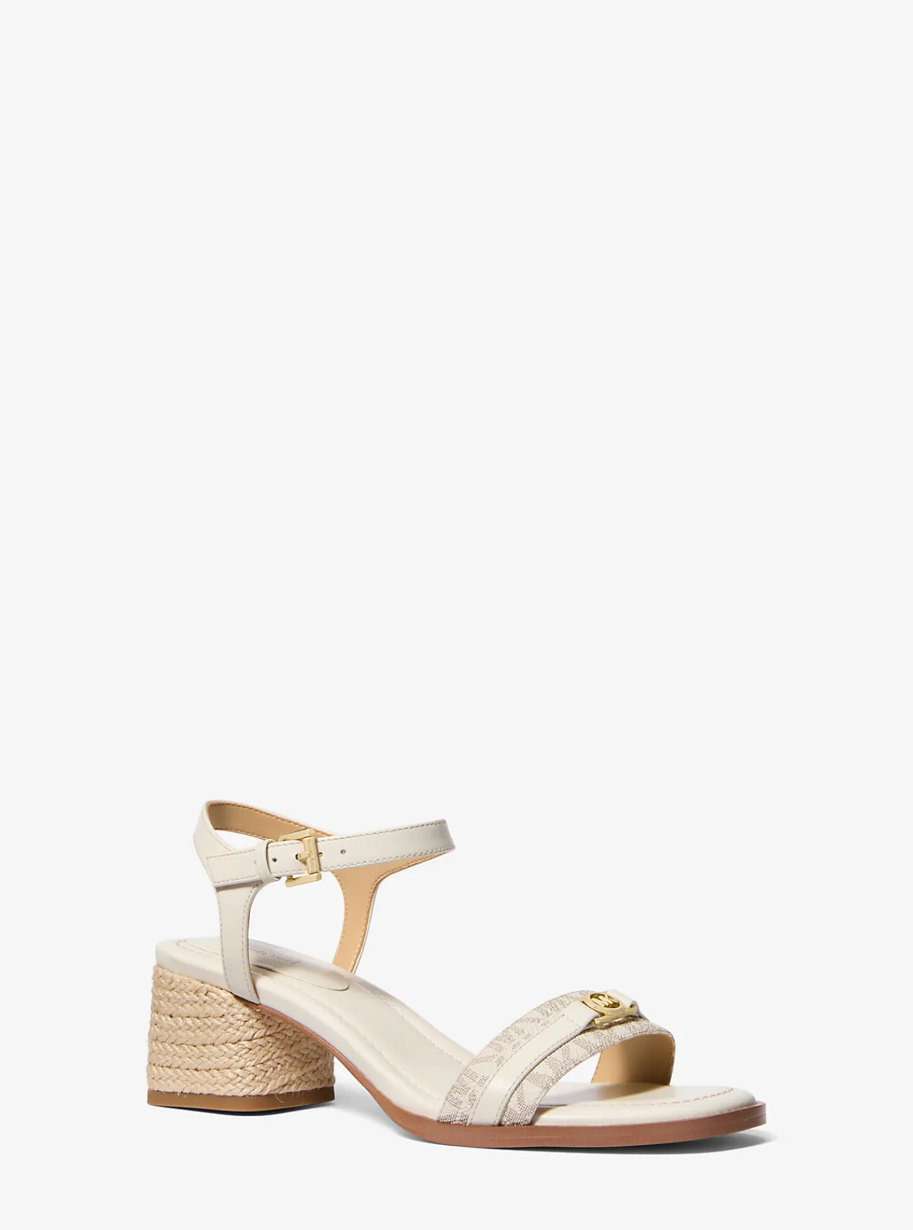 Michael Kors Sandaal Mandy van leer met kenmerkend logo Best