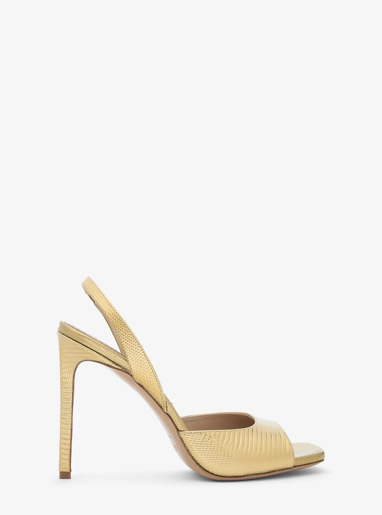Michael Kors Sandaal Marisa van metallic leer met hagedissenprint in reli&euml;f Hot