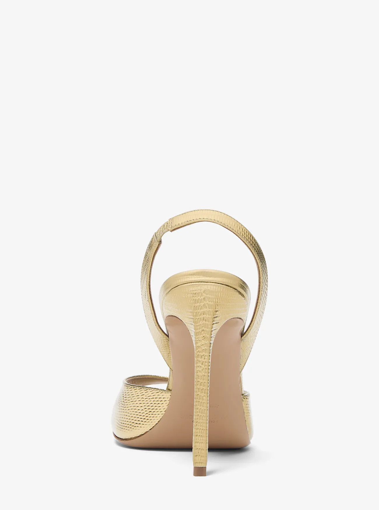 Michael Kors Sandaal Marisa van metallic leer met hagedissenprint in reliëf Hot