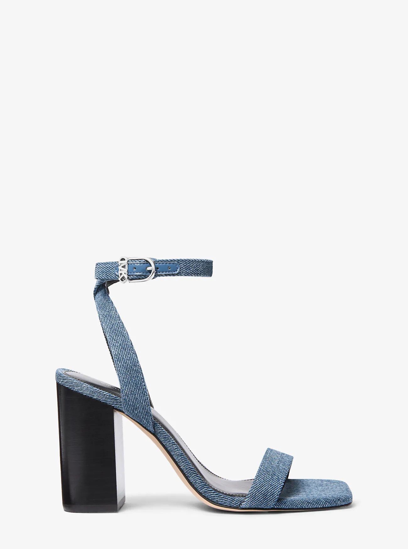 Michael Kors Sandaal Merriam van denim met blokhak UNIONMETWASSING Discount