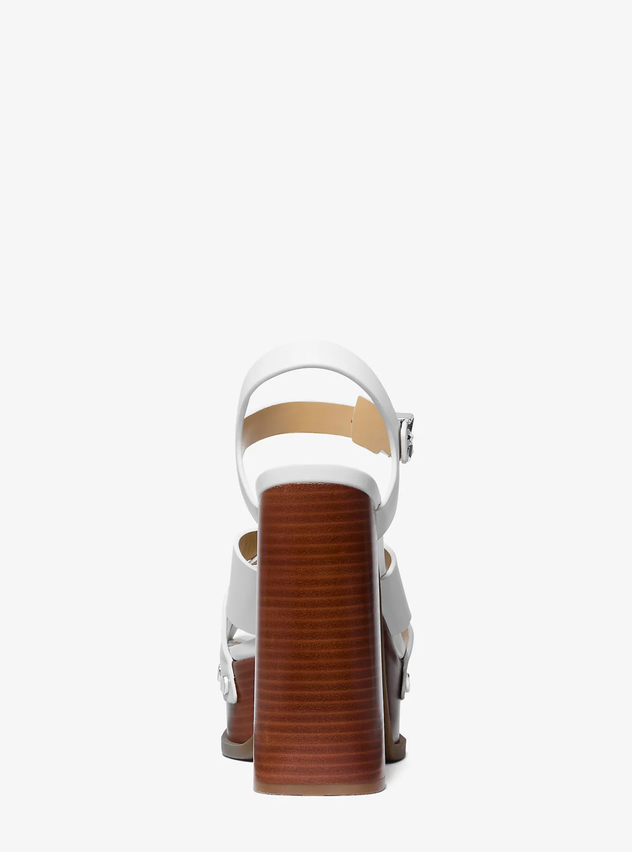 Michael Kors Sandaal Nora van leer met plateauzool OPTISCHWIT Fashion