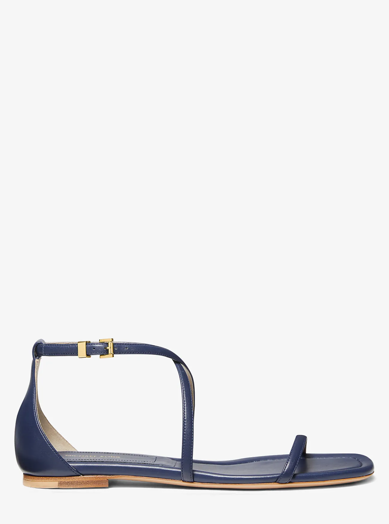 Michael Kors Sandaal Polly van leer MARINEBLAUW Sale