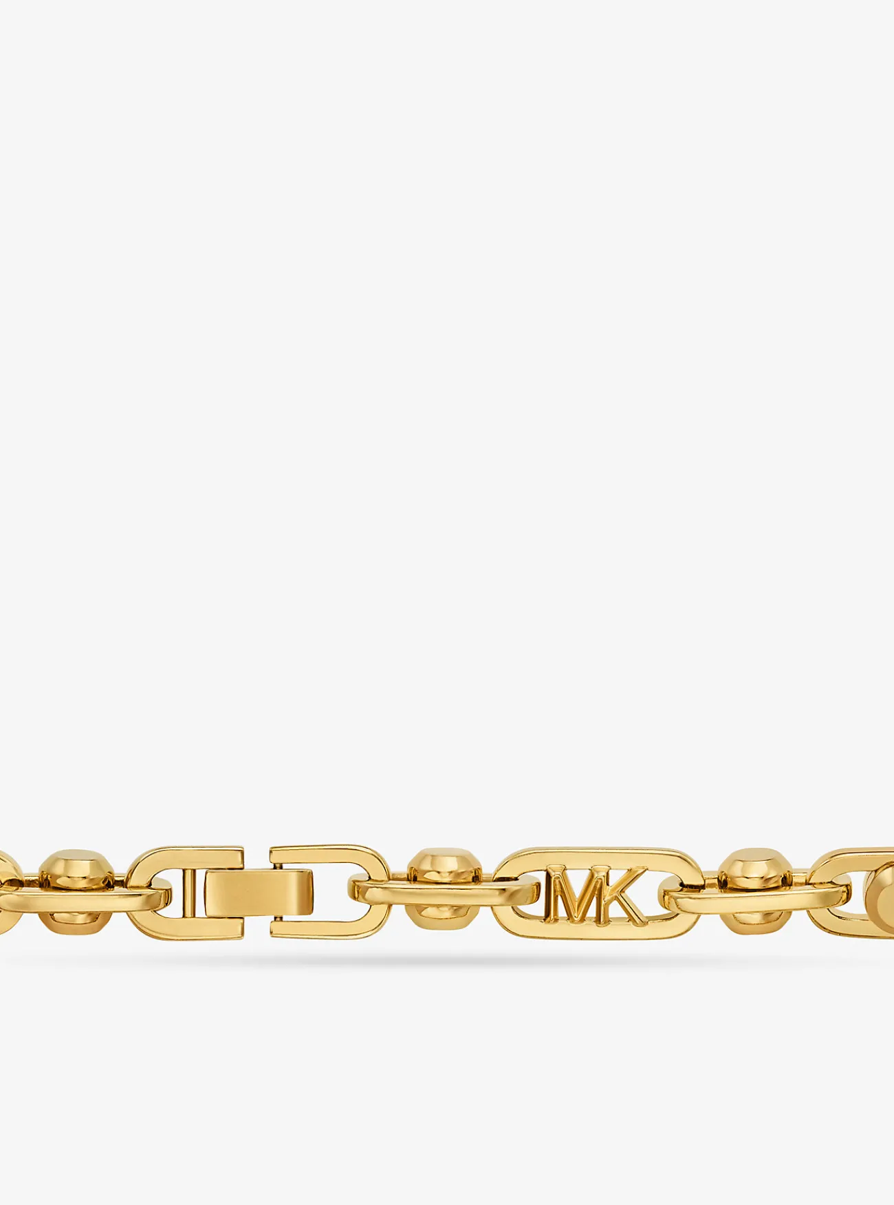 Michael Kors Schakelketting Astor van messing met een plating met edelmetaal, groot GOUD Sale
