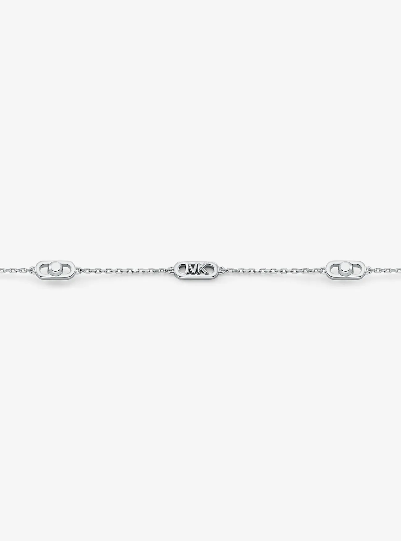 Michael Kors Schakelketting Astor van sterling met plating met edelmetaal, klein ZILVER Best
