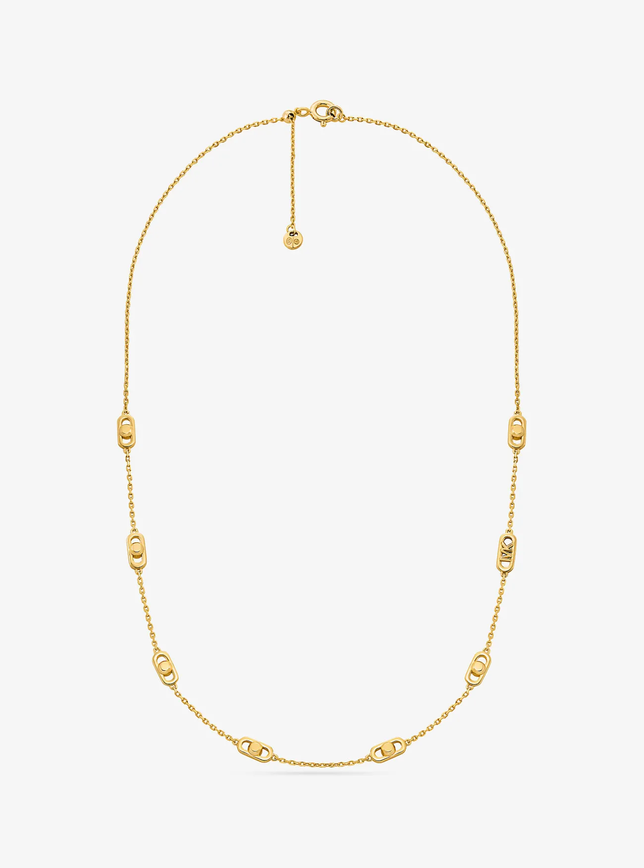 Michael Kors Schakelketting Astor van sterlingzilver met plating met edelmetaal, klein GOUD Best