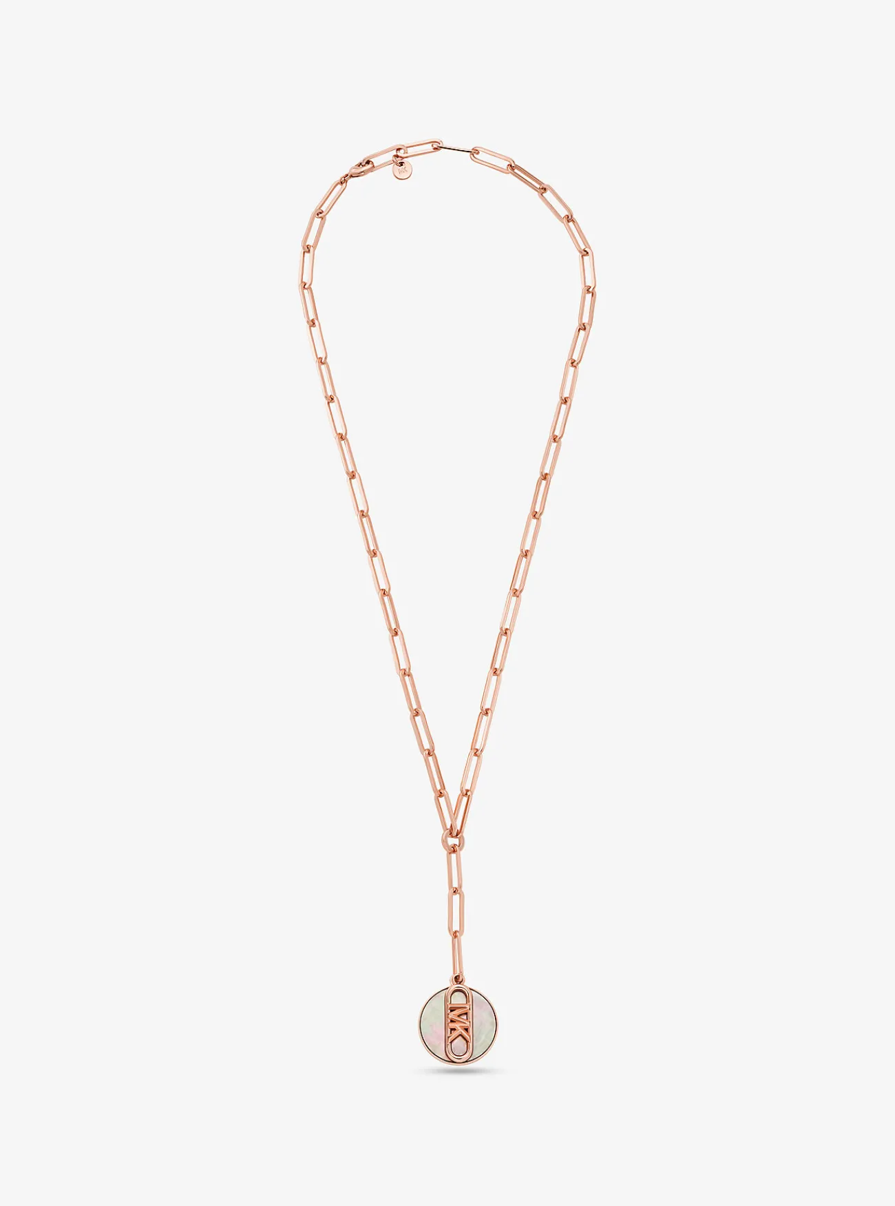 Michael Kors Schakelketting met plating met edelmetaal en Empire-logo ROS&Eacute;GOUD Online