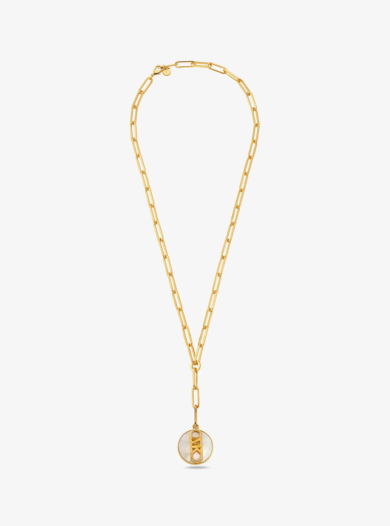 Michael Kors Schakelketting met plating met edelmetaal en Empire-logo GOUD New