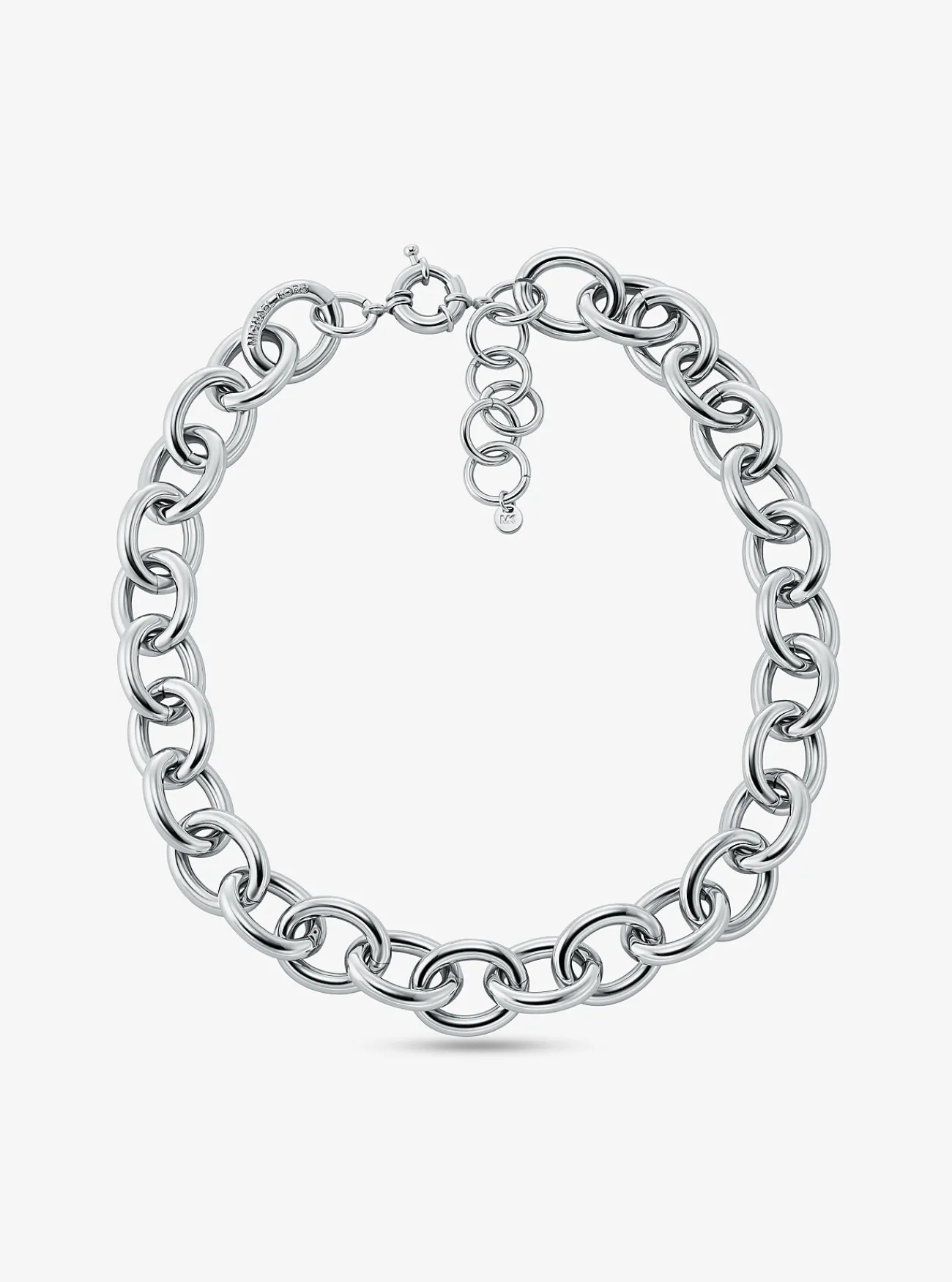 Michael Kors Schakelketting van messing met plating met edelmetaal, groot ZILVER Best