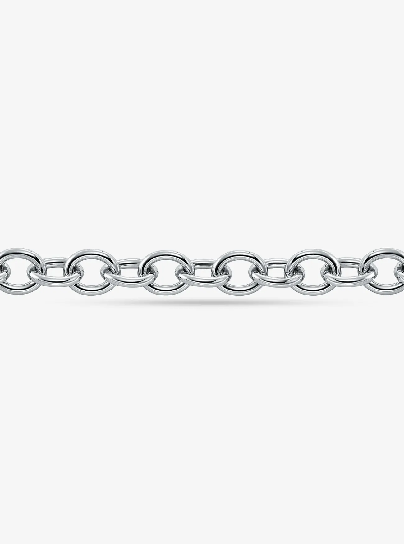 Michael Kors Schakelketting van messing met plating met edelmetaal, groot ZILVER Best