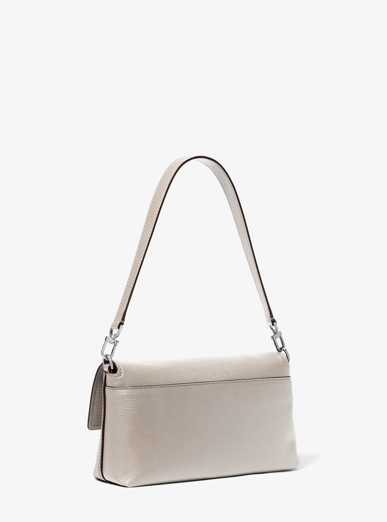 Michael Kors Schoudertas Addie van leer, aanpasbaar en middelgroot LICHTZAND New