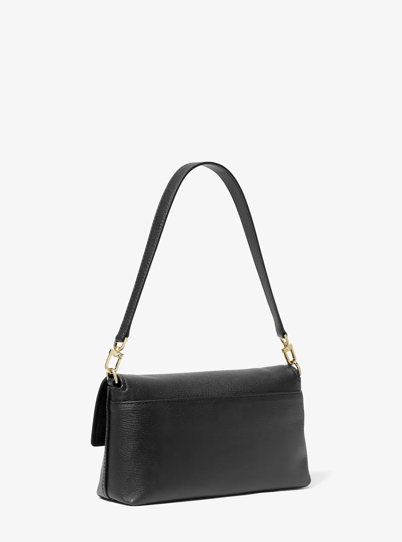 Michael Kors Schoudertas Addie van leer, aanpasbaar en middelgroot ZWART Online