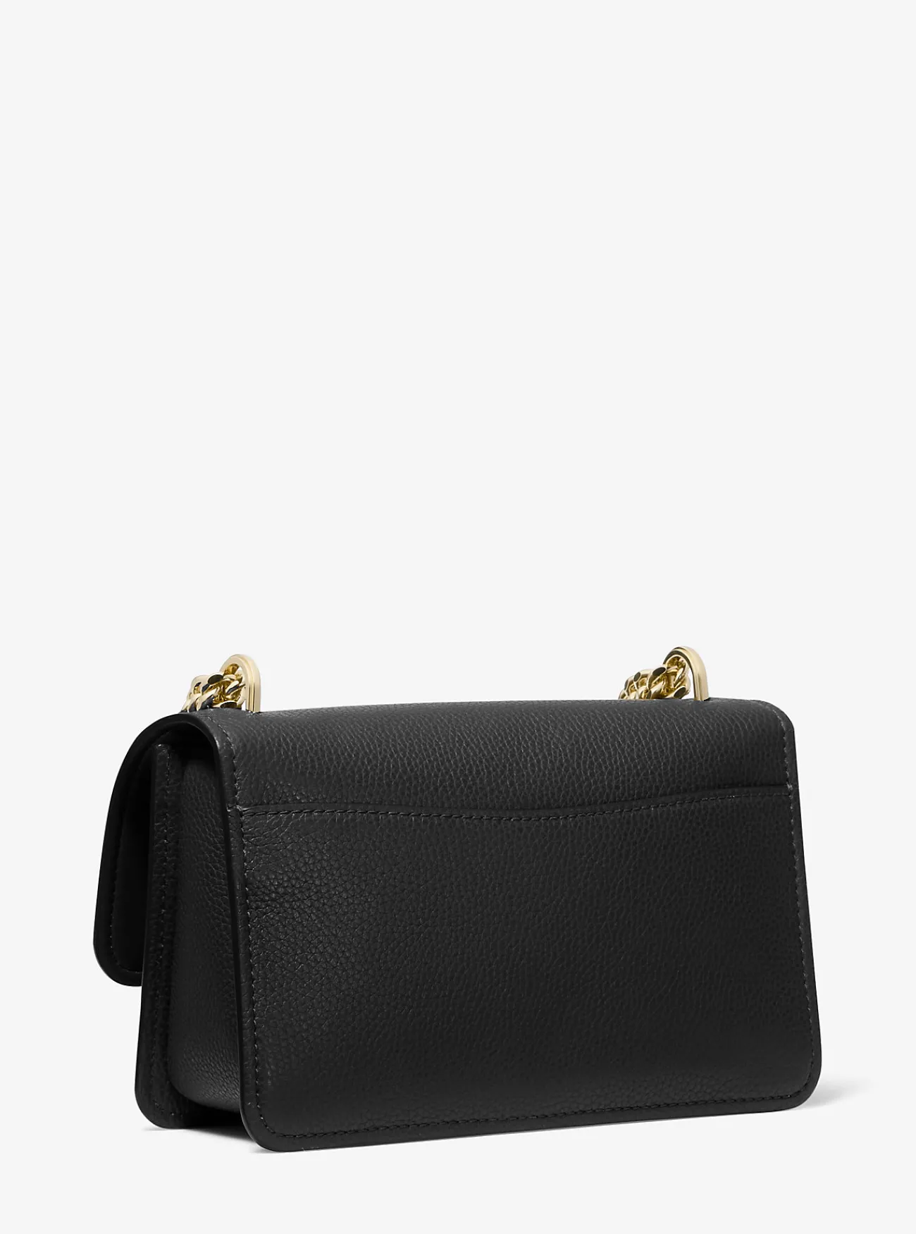 Michael Kors Schoudertas Claire van getrommeld leer, aanpasbaar en groot ZWART Online