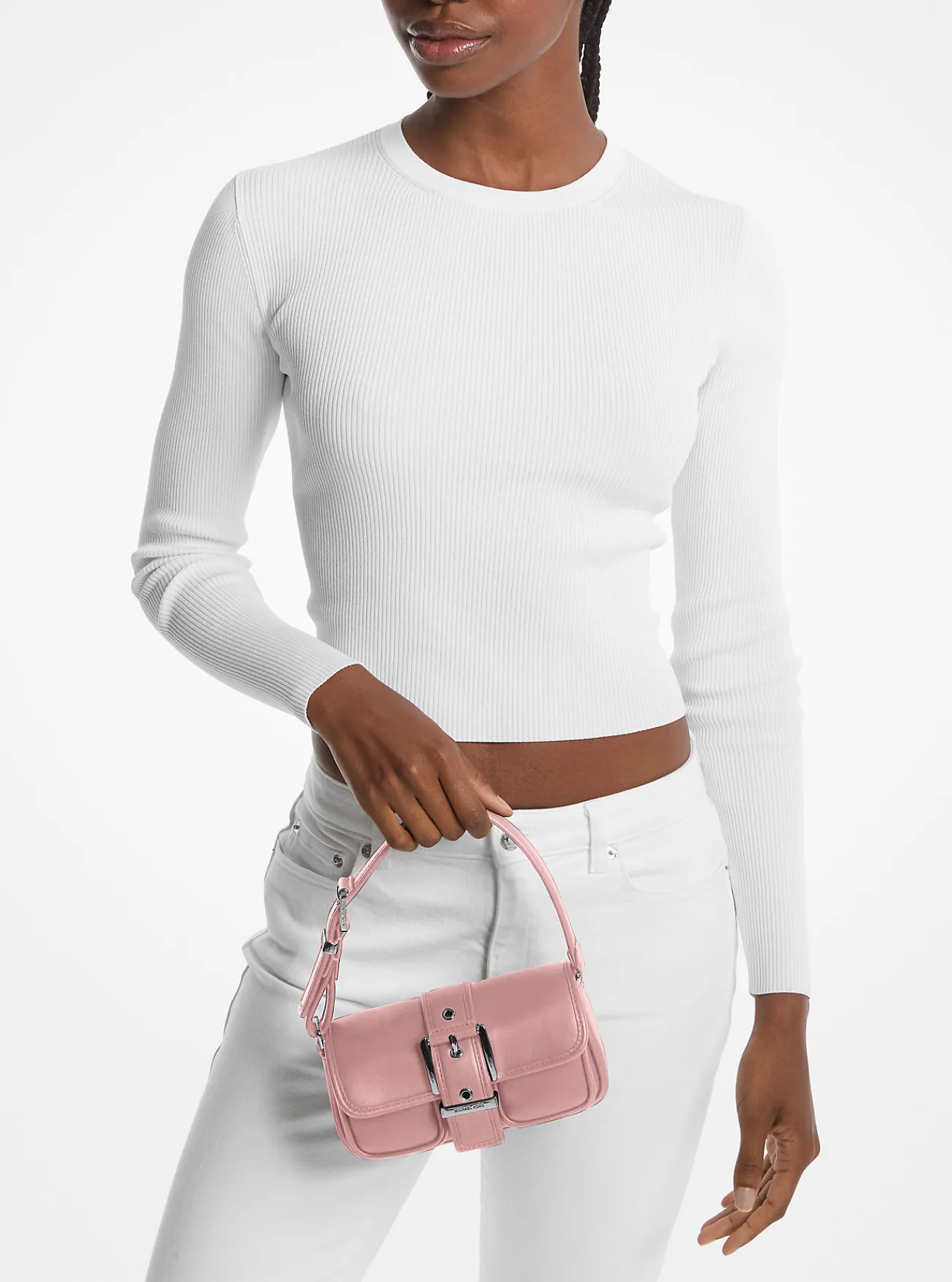 Michael Kors Schoudertas Colby van leer, extra klein ZACHTROZE Fashion