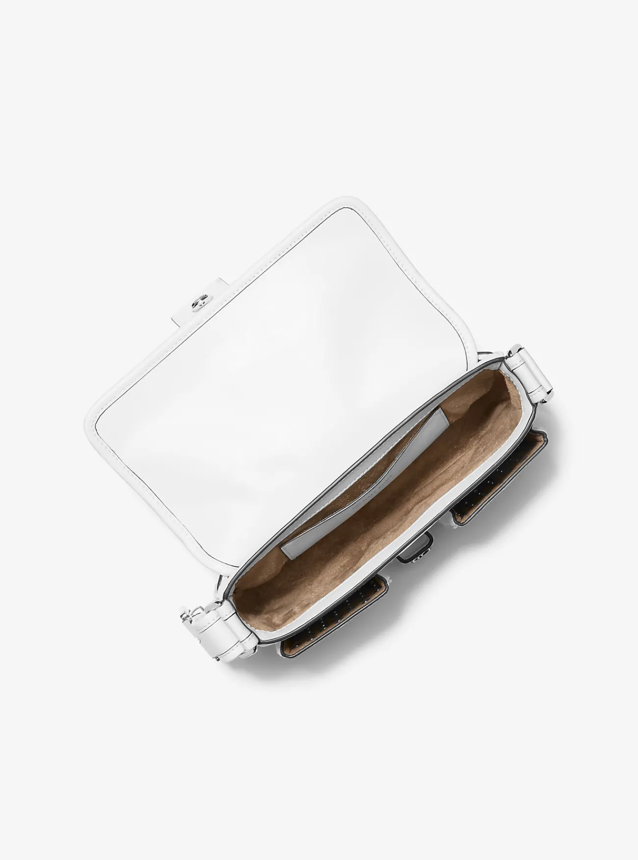 Michael Kors Schoudertas Colby van leer met oogjes, middelgroot OPTISCHWIT New