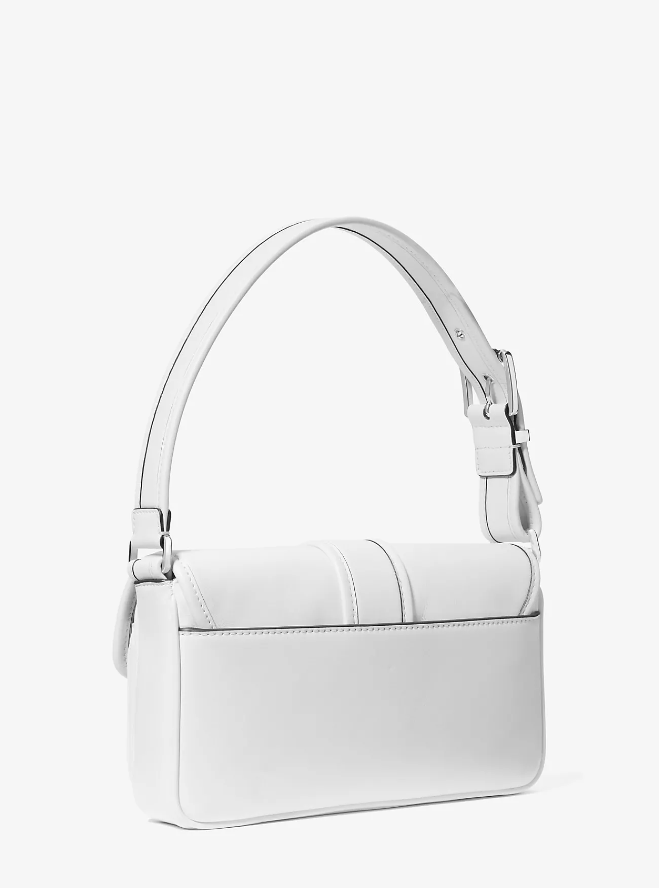 Michael Kors Schoudertas Colby van leer met oogjes, middelgroot OPTISCHWIT New
