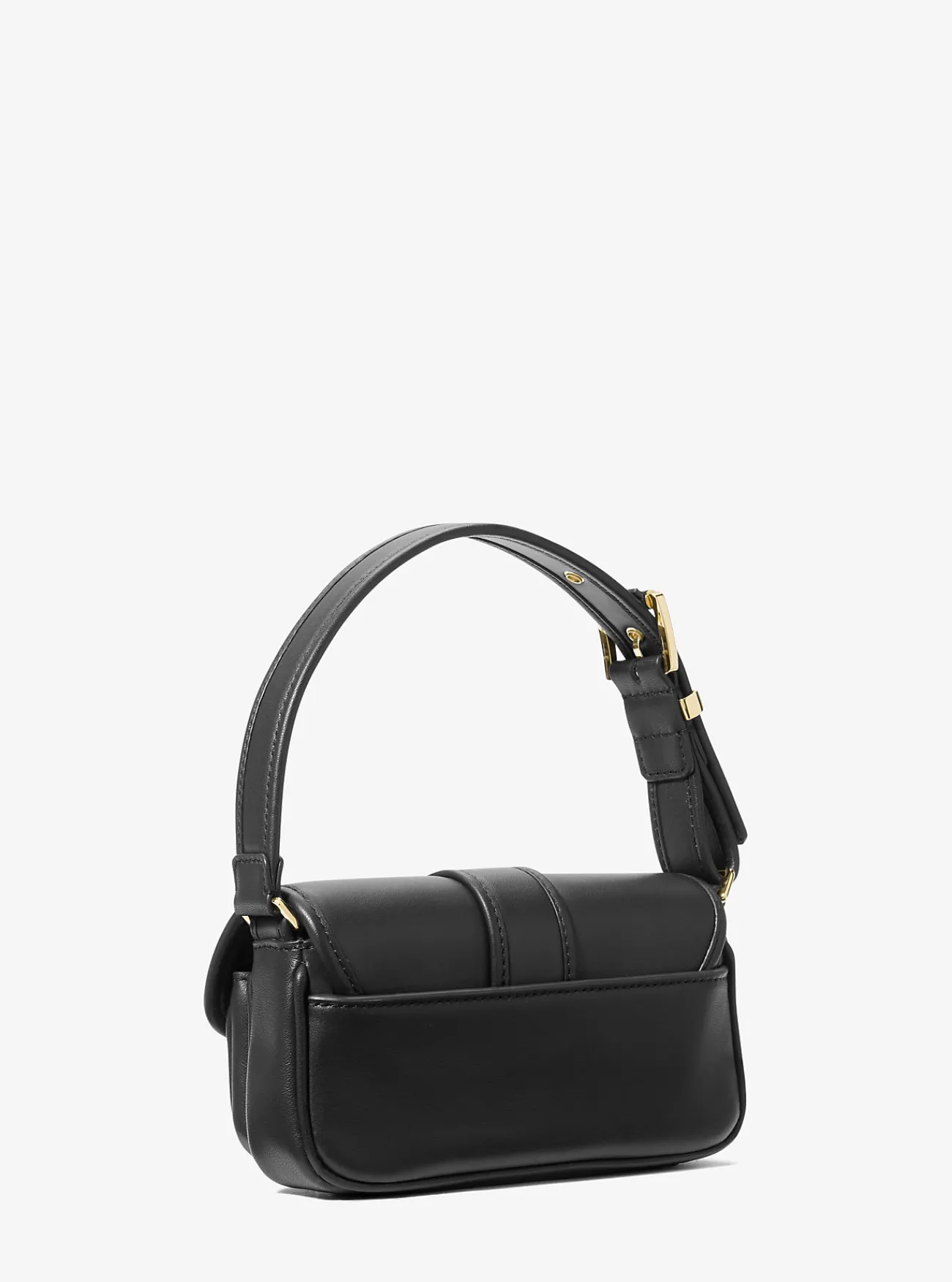 Michael Kors Schoudertas Colby van leer, extra klein ZWART Outlet