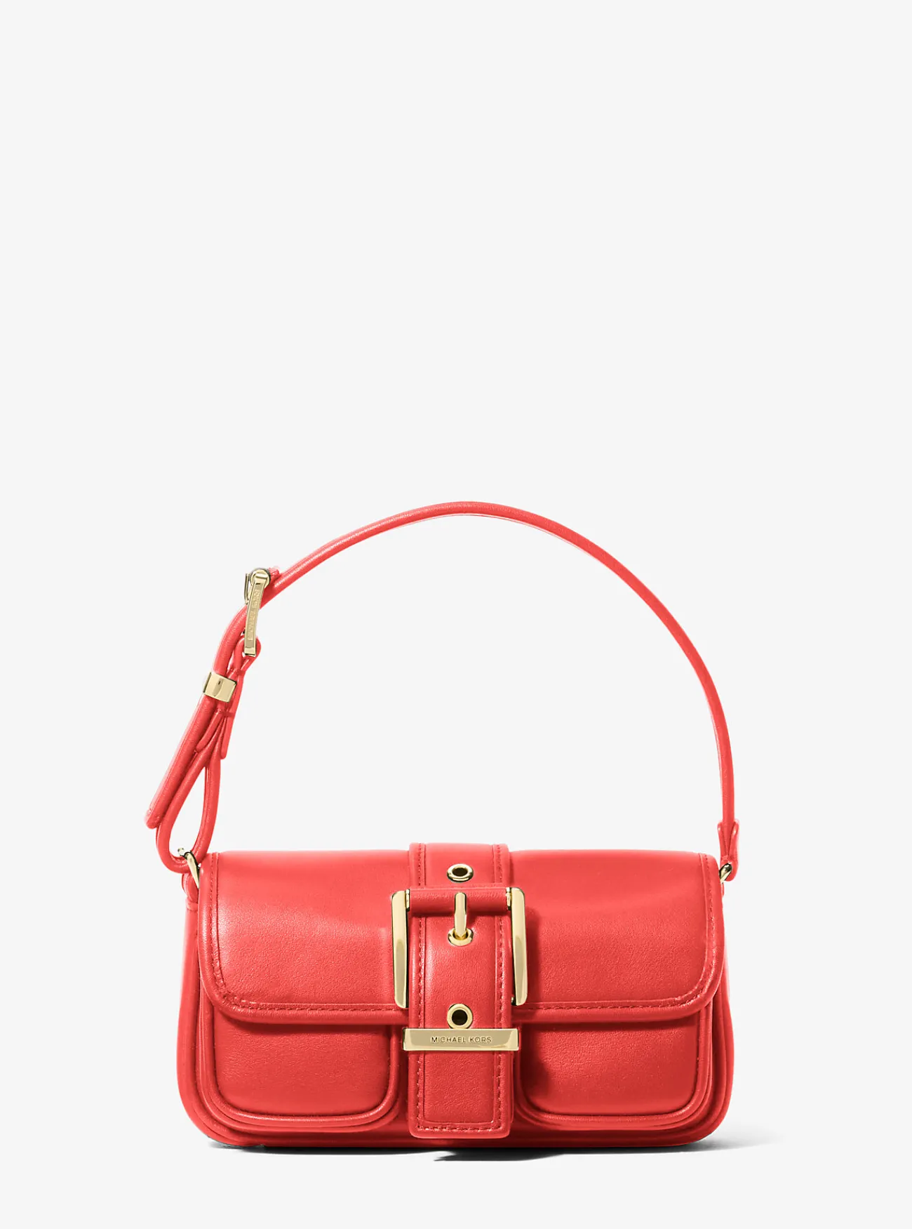 Michael Kors Schoudertas Colby van leer, extra klein GEBRANDSIENNA Online