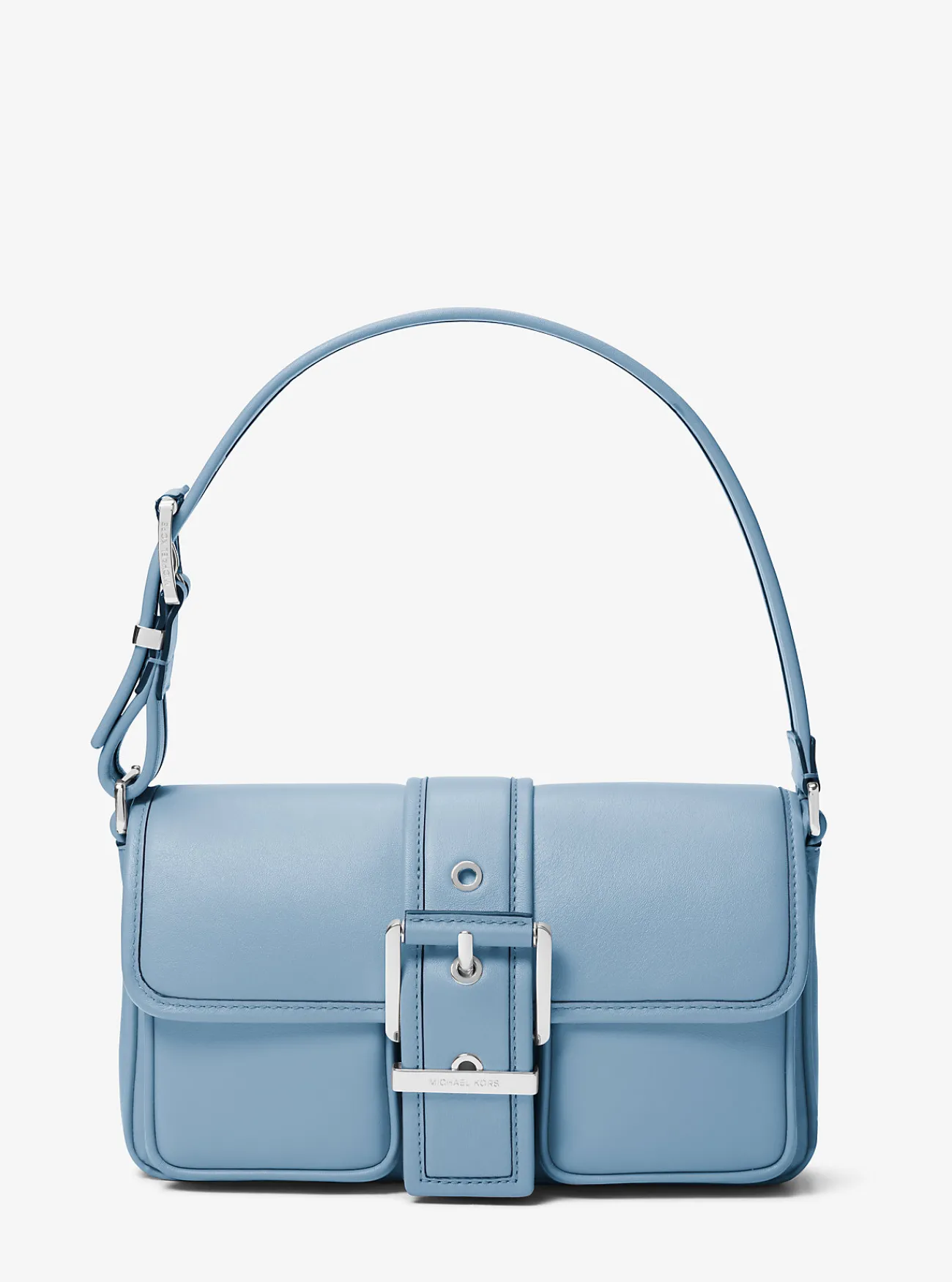 Michael Kors Schoudertas Colby van leer, middelgroot CHAMBRAY Discount