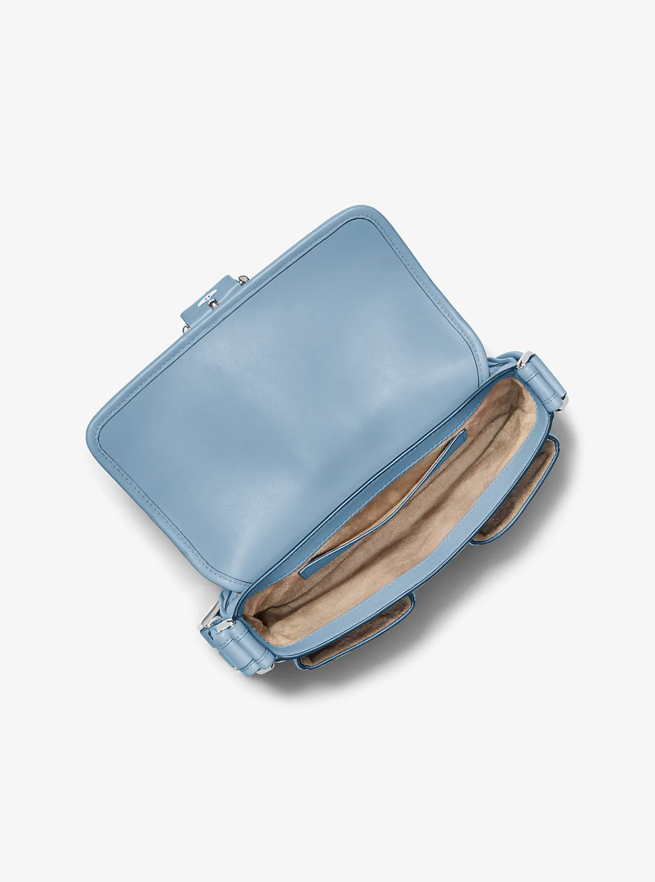 Michael Kors Schoudertas Colby van leer, middelgroot CHAMBRAY Discount