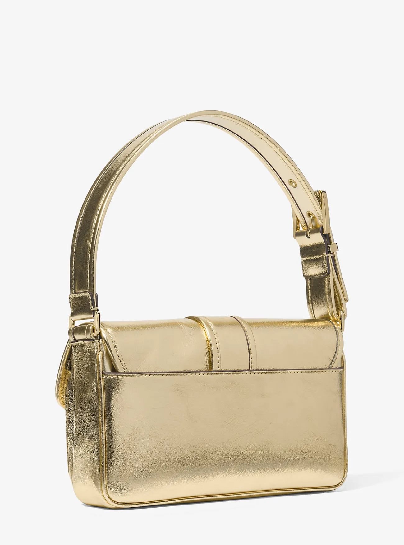 Michael Kors Schoudertas Colby van metallic leer, middelgroot LICHTGOUD Hot