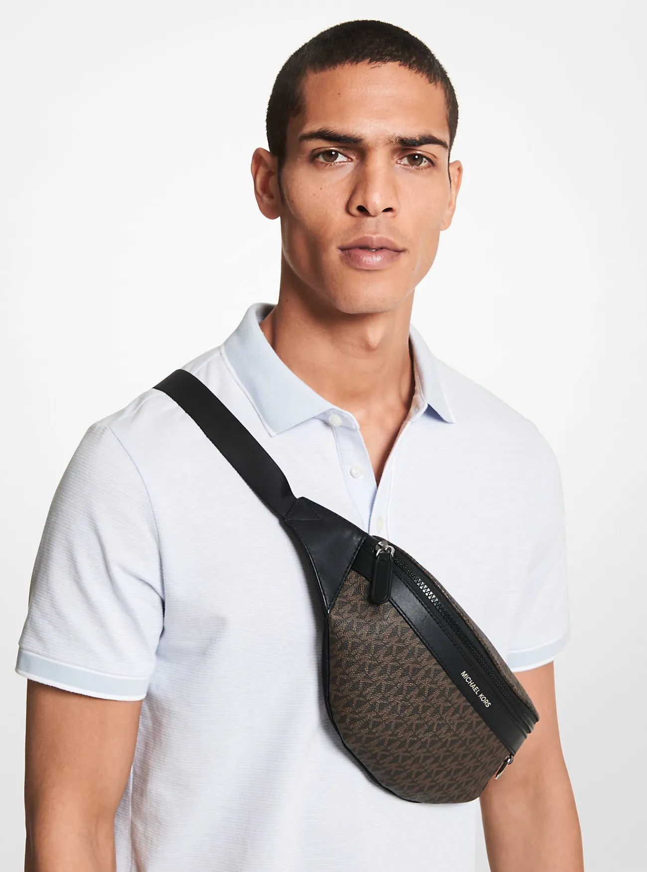 Michael Kors Schoudertas Greyson met logo Clearance