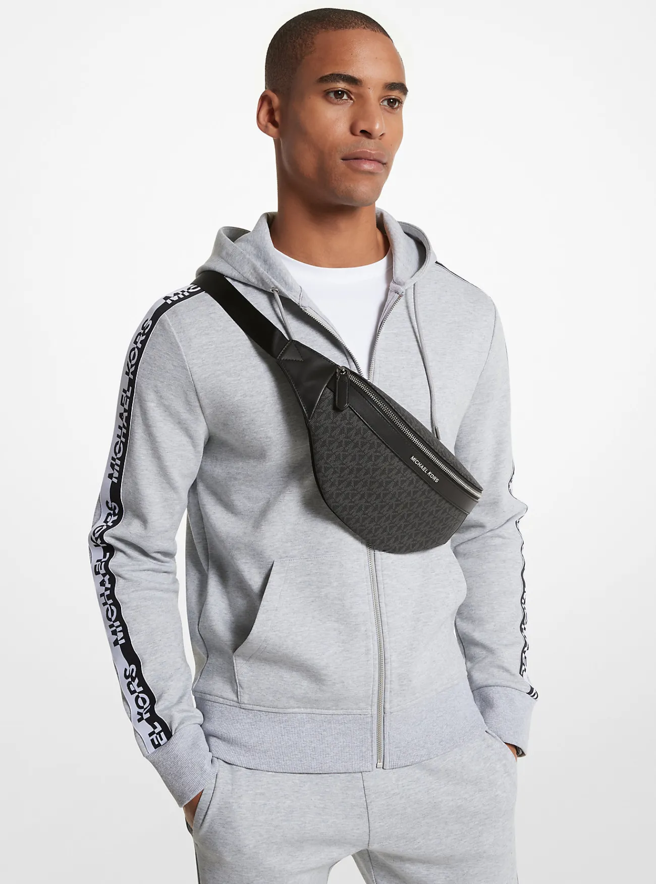 Michael Kors Schoudertas Greyson met logo ZWART Fashion