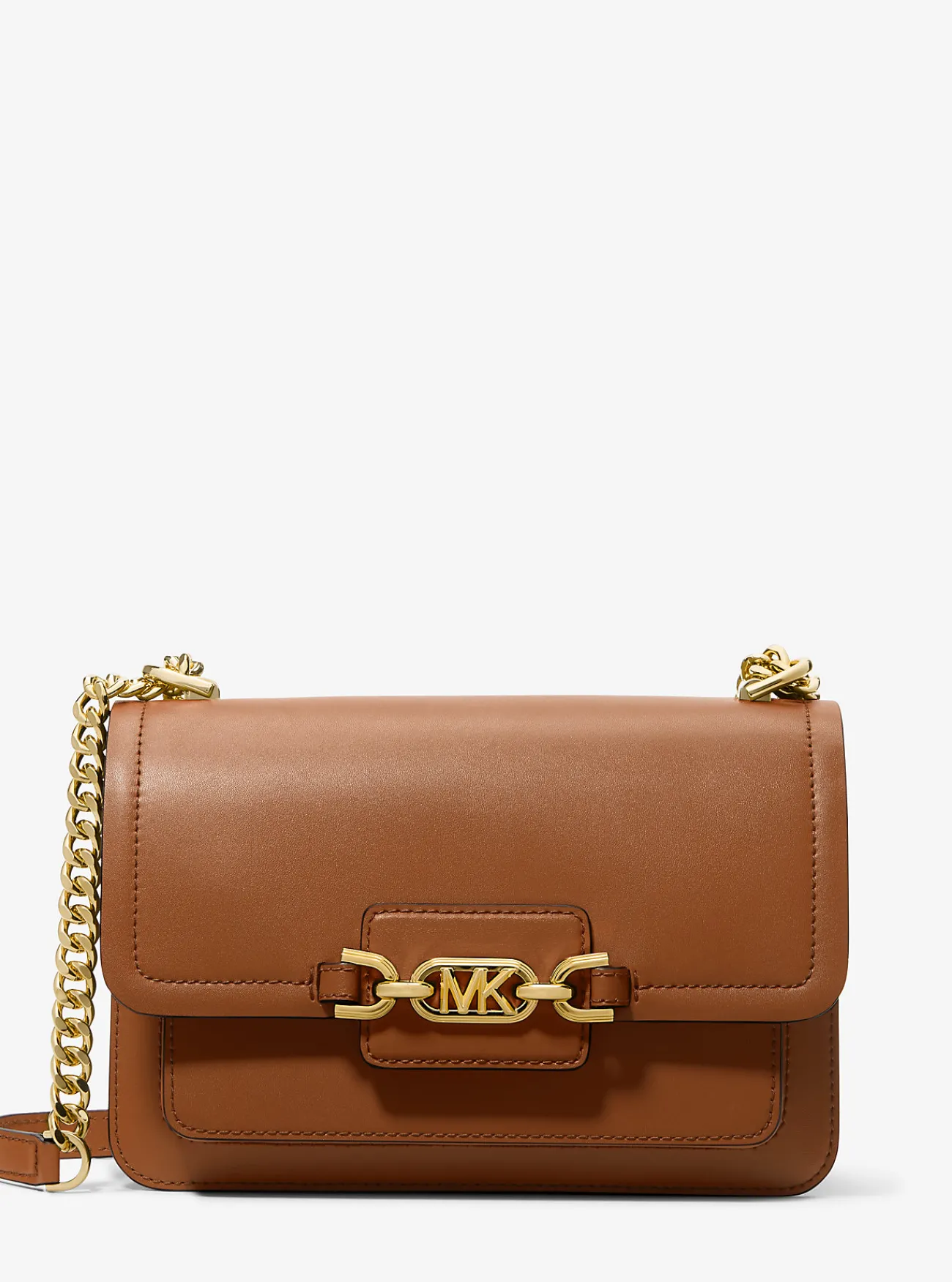 Michael Kors Schoudertas Heather van leer, groot LUGGAGE Clearance