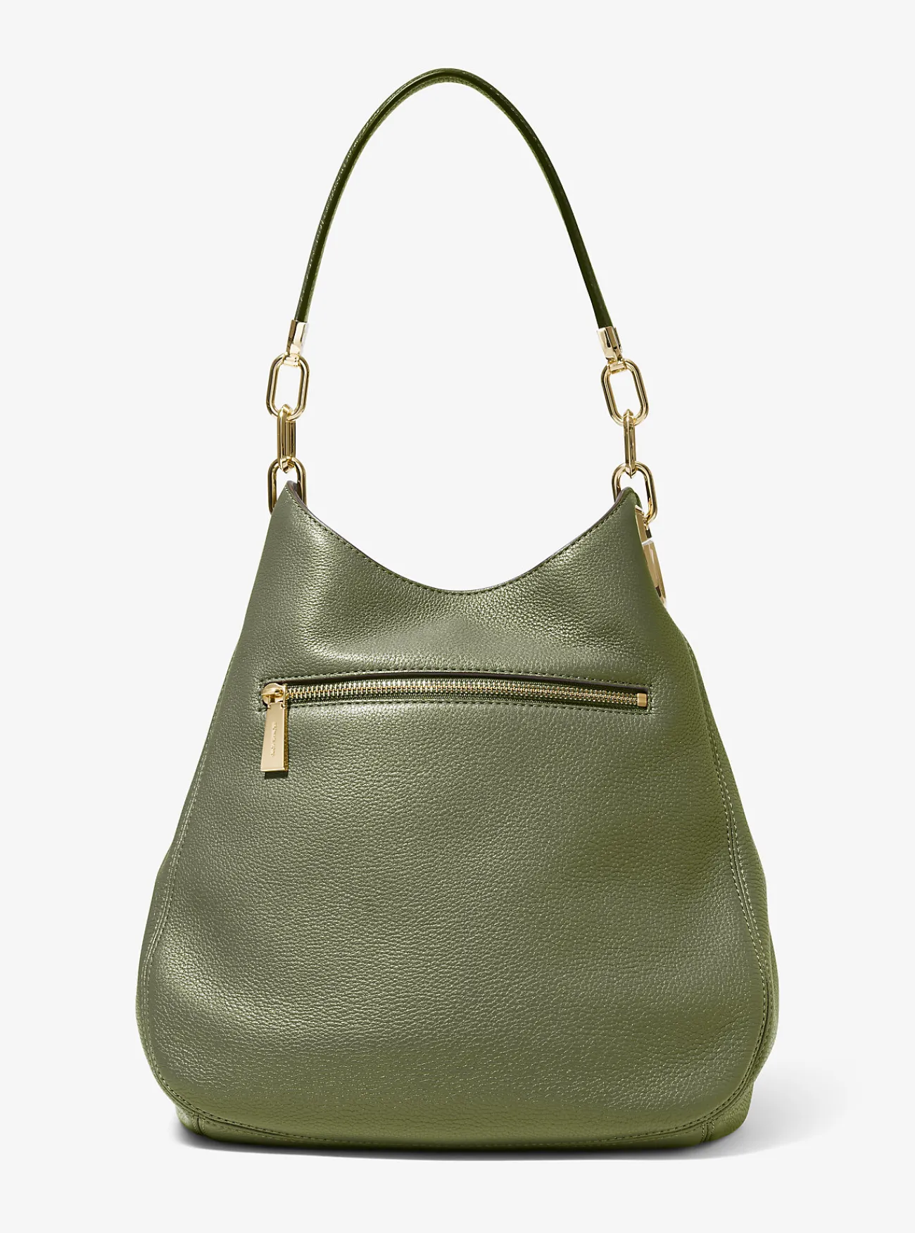 Michael Kors Schoudertas Lillie van getrommeld leer, groot Fashion