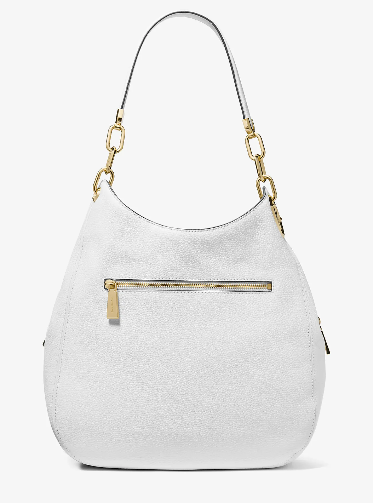 Michael Kors Schoudertas Lillie van getrommeld leer, groot OPTISCHWIT Discount