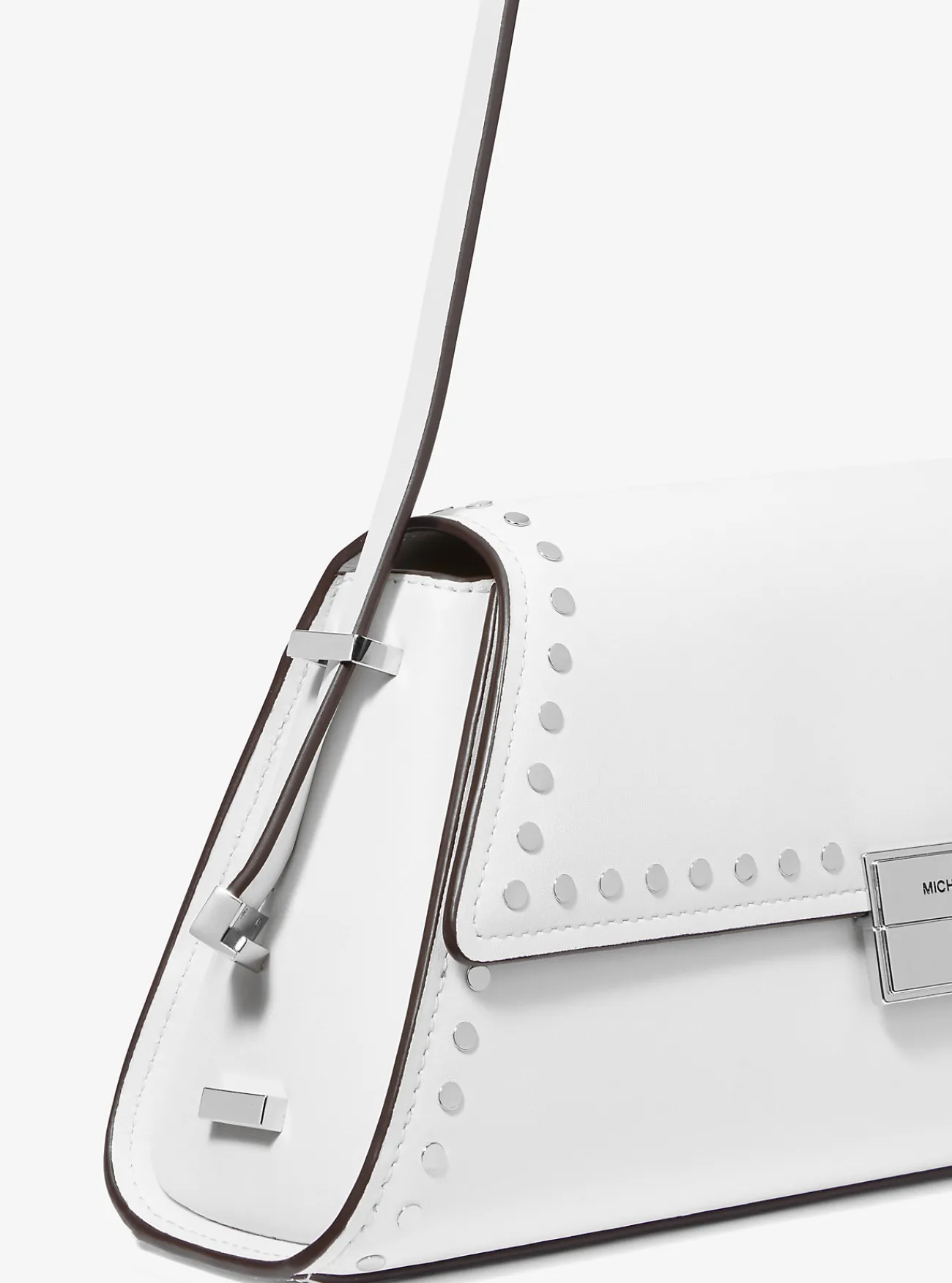 Michael Kors Schoudertas Ludlow van leer met studs, middelgroot OPTISCHWIT Clearance