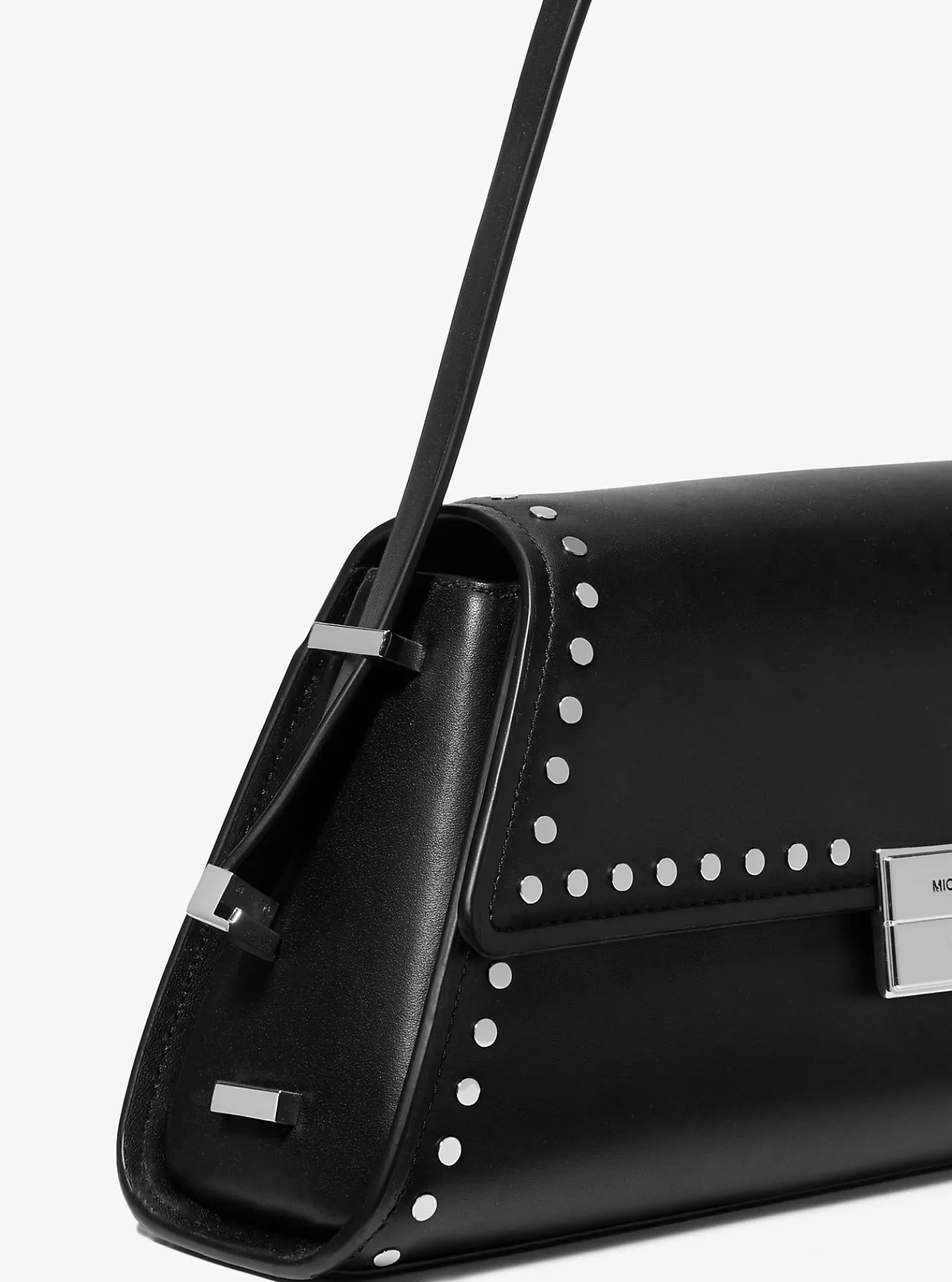 Michael Kors Schoudertas Ludlow van leer met studs, middelgroot ZWART Fashion