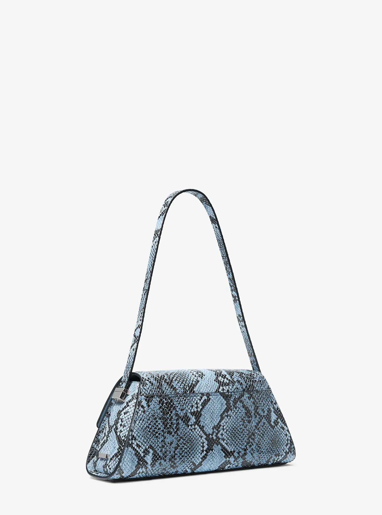 Michael Kors Schoudertas Ludlow van leer met slangenprint in reliëf, middelgroot CHAMBRAY Hot