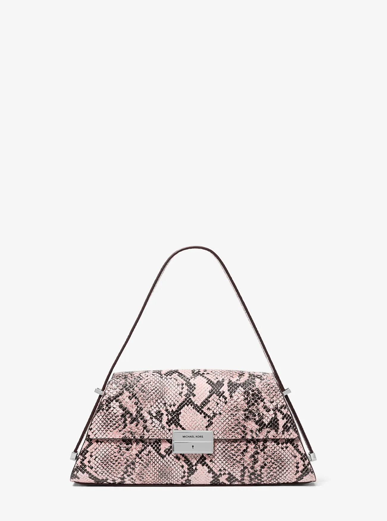 Michael Kors Schoudertas Ludlow van leer met slangenprint in reli&euml;f, middelgroot ZACHTROZE Hot