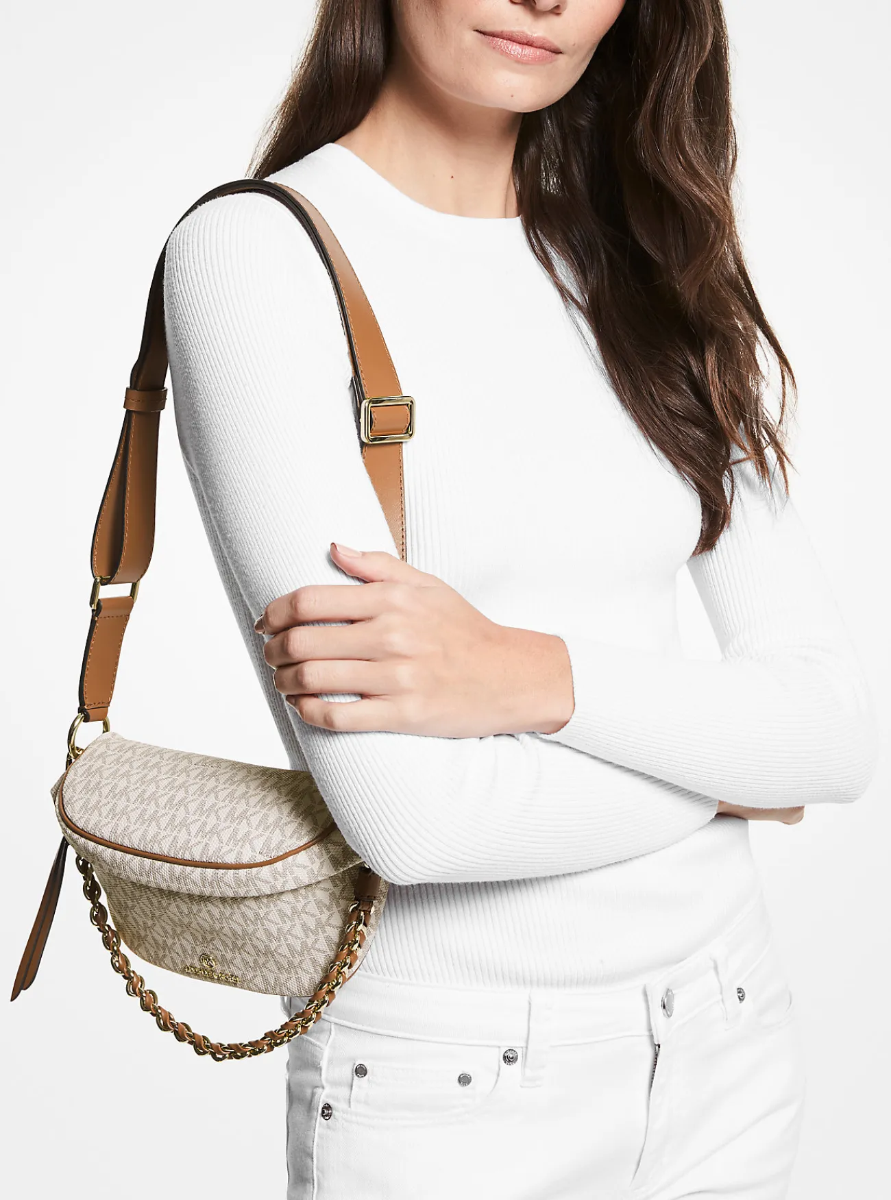 Michael Kors Schoudertas Slater met logo, extra klein Sale