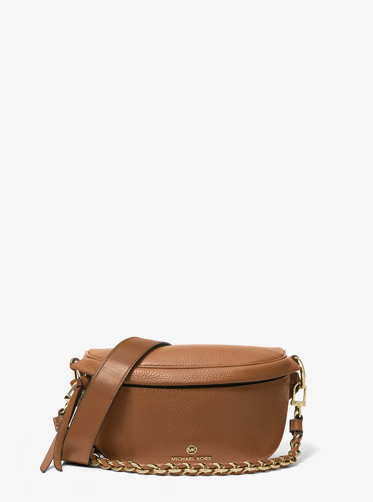 Michael Kors Schoudertas Slater van getrommeld leer, extra klein LUGGAGE Discount
