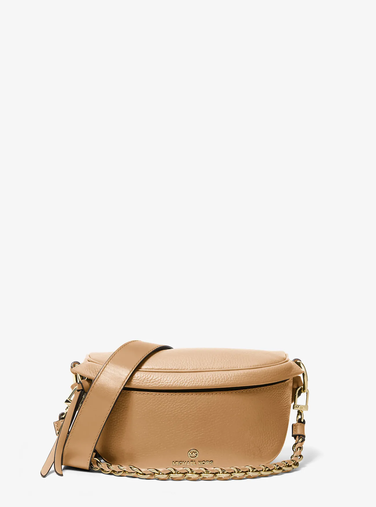 Michael Kors Schoudertas Slater van getrommeld leer, extra klein Fashion
