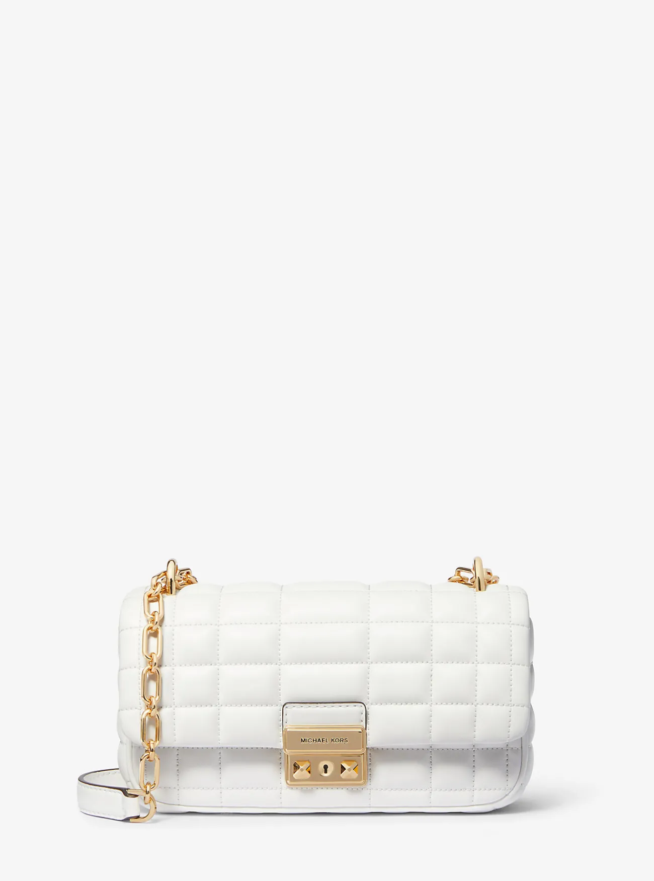 Michael Kors Schoudertas Tribeca van doorgestikt leer, klein OPTISCHWIT Online